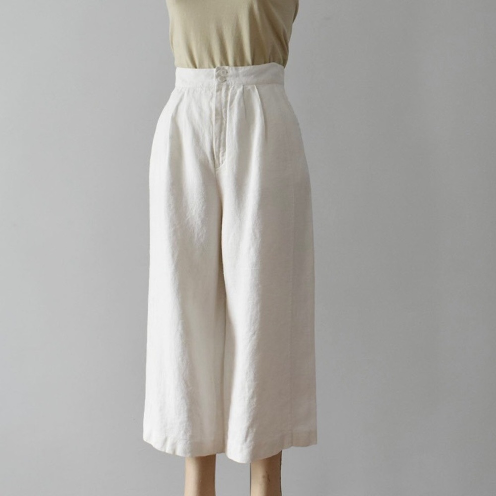 Vintage cropped linen pants - Picture 4 of 5